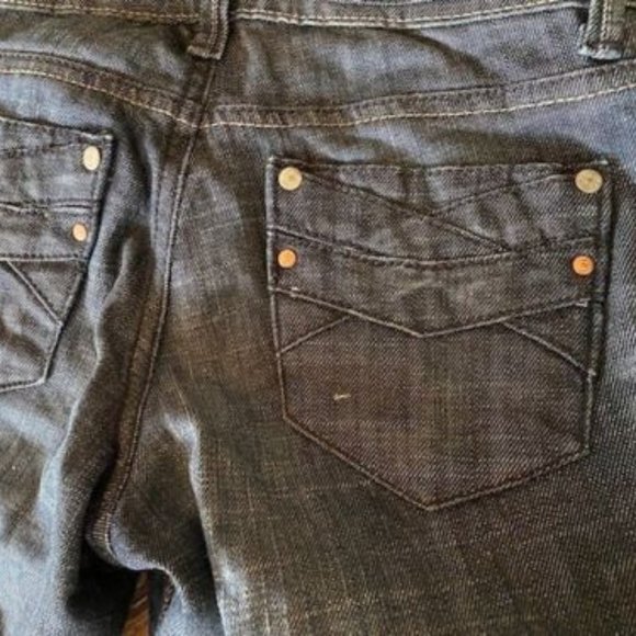 LEI Life Energy Intelligence-ASHLEY Trouble-SKINNY midwash JEANS-sz 1-fancy pkts - Picture 1 of 7